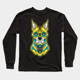 cyborg dog illustration Long Sleeve T-Shirt